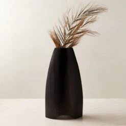 Kinsale Black Teak Wood Vase -Home Furnishing Store KinsaleBlackTeakVaseROF23
