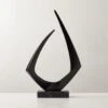 Kokum Black Marble And Metal Sculpture -Home Furnishing Store KokumBlackSculptureSHF23