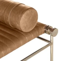 La Strizza 61" Saddle Leather Bench With Bolster Pillows 19 La Strizza 61" Saddle Leather Bench With Bolster Pillows -Home Furnishing Store LAStrizzaSaddleLthrBenchAVF19