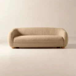 Laszlo Camel Brown Boucle Loveseat