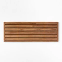Lateral Natural Teak Bath Runner Rug 21"x60"