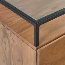 Lawson 2-Drawer Wood Nightstand With Glass Top -Home Furnishing Store LawsonNightstandAVF19