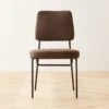 Laze Brown Upholstered Dining Chair 1 Laze Brown Upholstered Dining Chair -Home Furnishing Store LazeBrownDiningChairSHS23