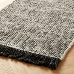 Leno Black And White Jute Runner Rug 2.5'x8' -Home Furnishing Store LenoBlkWhtJuteRnnr2p5x8AVSHS22