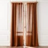 Glazed Ginger Linen Window Curtain Panel 48''x84'' -Home Furnishing Store LinenGlazedGinger96PanelSHS23