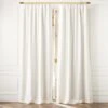 Warm White Linen Blackout Window Curtain Panel 48"x84''