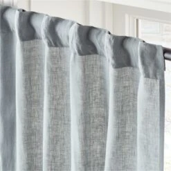 Lead Blue Linen Window Curtain Panel 48''x84'' -Home Furnishing Store LinenLead96PanelAV2SHS23