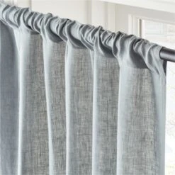 Lead Blue Linen Window Curtain Panel 48''x84'' -Home Furnishing Store LinenLead96PanelAVSHS23