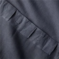 EUROPEAN FLAX™-Certified Linen Smokey Blue Window Curtain Panel 48''x84'' -Home Furnishing Store LinenSmkBl96CurtainPnlAV3SHS23