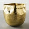 Liquid Hammered Brass Storage Basket Large -Home Furnishing Store LiquidBasketBrassLrgROS17