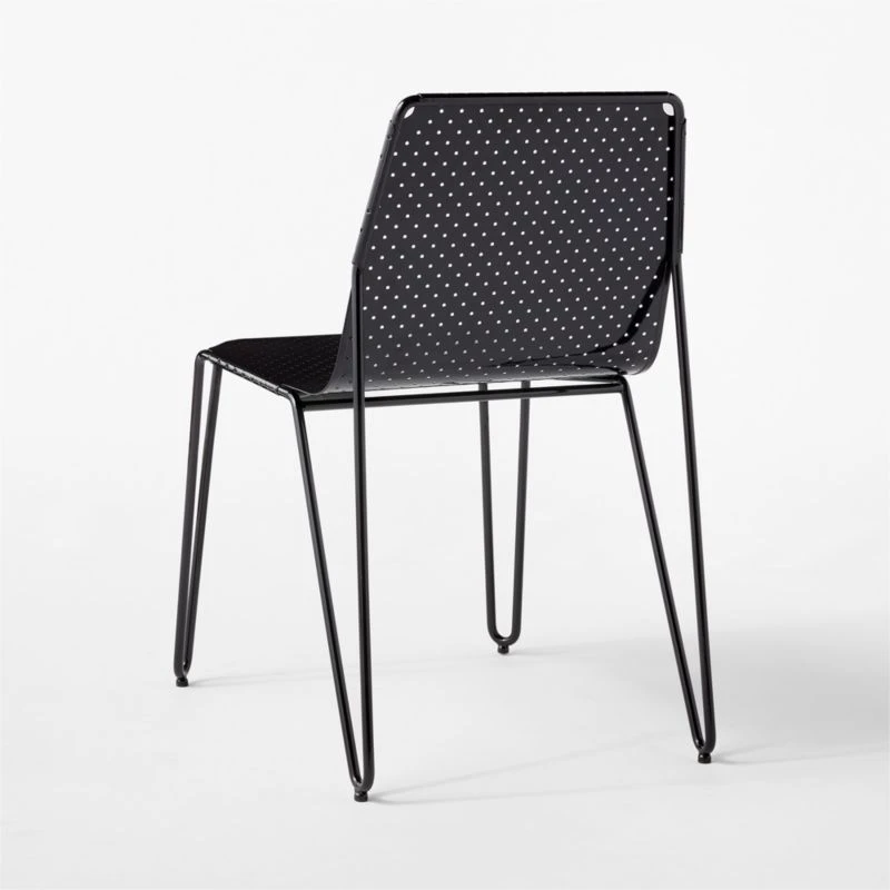 Loch Black Metal Outdoor Dining Chair Set Of 4 7 Loch Black Metal Outdoor Dining Chair Set Of 4 - Image 5