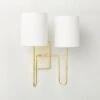 Lucerne Polished Brass Double Wall Sconce Light -Home Furnishing Store LucernePldBrsNIvyDblScncSHS23