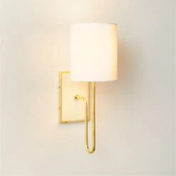 Lucerne Polished Brass Wall Sconce Light -Home Furnishing Store LucernePldBrsNIvySngScncROS23