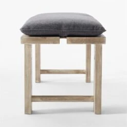 Lupine Teak Outdoor Dining Bench With Sunbrella ® Cushion -Home Furnishing Store LupineDiningBenchSDSSS22