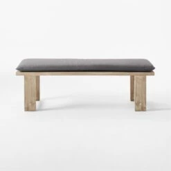 Lupine Teak Outdoor Dining Bench With Sunbrella ® Cushion -Home Furnishing Store LupineDiningBenchSOSSS22