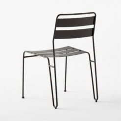 Luther Black Metal Outdoor Dining Chair -Home Furnishing Store LutherBlkDiningChair3QBSSS23