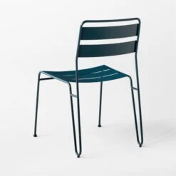 Luther Teal Metal Outdoor Dining Chair -Home Furnishing Store LutherTealDiningChair3QBSSS23