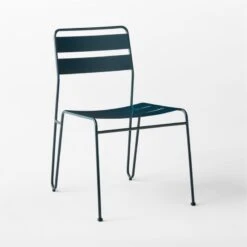 Luther Teal Metal Outdoor Dining Chair -Home Furnishing Store LutherTealDiningChair3QSSS23