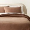 Maisa Organic Cotton Slub Coco Brown Duvet Cover And Pillow Shams 1 Maisa Organic Cotton Slub Coco Brown Duvet Cover And Pillow Shams -Home Furnishing Store MaisaOrgCttnSbCcFQDvtCvrSHF23