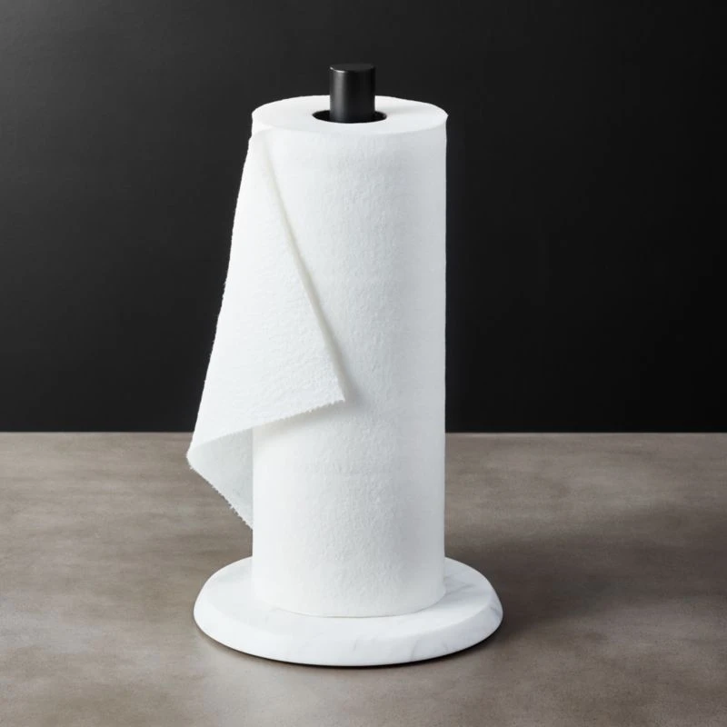 White Marble Paper Towel Holder 4 White Marble Paper Towel Holder - Image 2