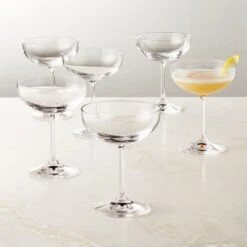 Marie Coupe Cocktail Glasses Set Of 6 -Home Furnishing Store MarieCpCocktailGlassesS6ROF22