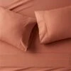 Marisal Organic Cotton 400 Thread Count Percale Chesnut Brown Sheet Set -Home Furnishing Store MarisalPc400TCClQSheetStSHF23
