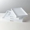 Marq High Gloss White Trays -Home Furnishing Store MarqHiGlossWhiteTraysFHS21