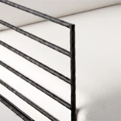 Marteau Black Iron Outdoor Lounge Chair With White Sunbrella® Cushions -Home Furnishing Store MarteauLoungeChairAVSSS23