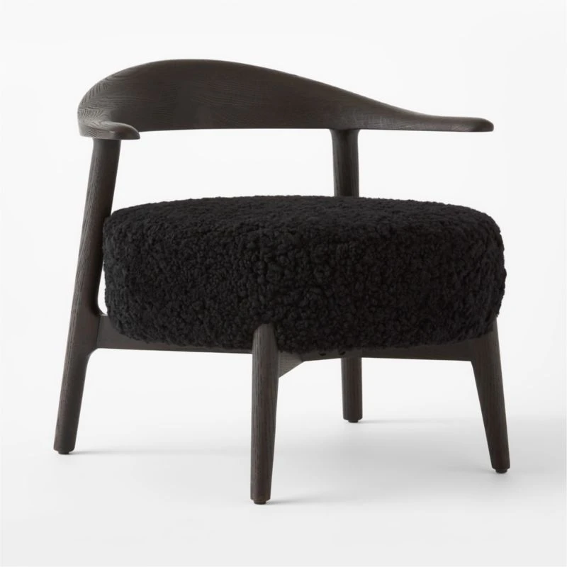 Matador Black Shearling Accent Chair 6 Matador Black Shearling Accent Chair - Image 4