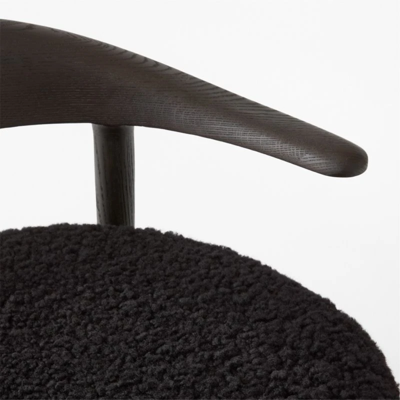 Matador Black Shearling Accent Chair 9 Matador Black Shearling Accent Chair - Image 7