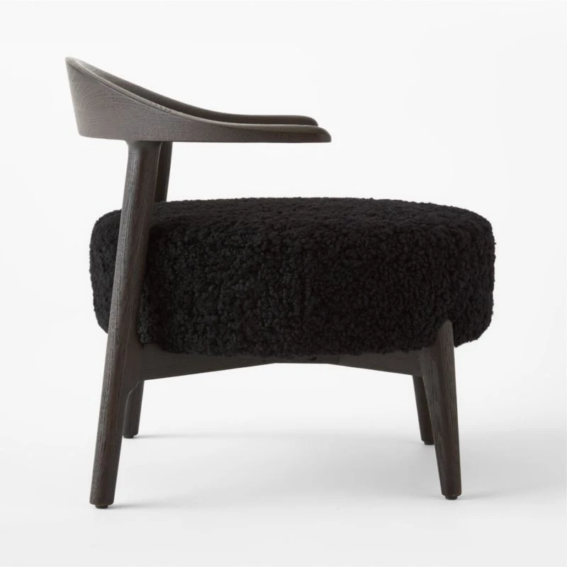 Matador Black Shearling Accent Chair 7 Matador Black Shearling Accent Chair - Image 5