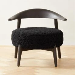 Matador Black Shearling Accent Chair