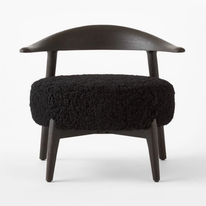 Matador Black Shearling Accent Chair 5 Matador Black Shearling Accent Chair - Image 3