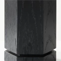 Maya Black Ebonized Oak Wood Table Lamp -Home Furnishing Store MayaEbnzdBlkOakTableLampAVSHS23