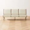 Meda Ivory Wool Armless Sofa -Home Furnishing Store MedaIvoryWoolSofaSHF22