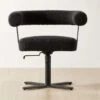Mezza Charcoal Grey Boucle Office Chair -Home Furnishing Store MezzaCharcBclChairSHS23