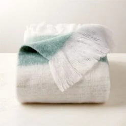 Mira Ombre Green Throw Blanket