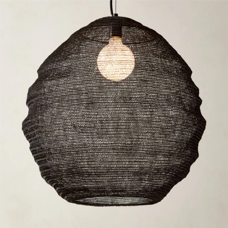 Mirage Chainmail Black Pendant Light 24" 4 Mirage Chainmail Black Pendant Light 24" - Image 2