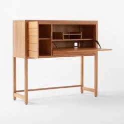 Monte Nido Oak Wood Secretary Desk -Home Furnishing Store MonteNidoDesk3QAVSSS22