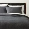 Monty Organic Cotton Black Duvet Cover And Shams -Home Furnishing Store MontyBlkOrgCtnFQDvtCvrSHF22