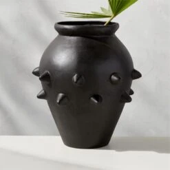 Mosi Black Cast Aluminum Outdoor Planter/Vase -Home Furnishing Store MosiVasePlanterBlackAVSHS22