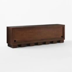 Moti Brown And White Mango Wood Media Console -Home Furnishing Store MotiMediaCredenza3QBSSS23