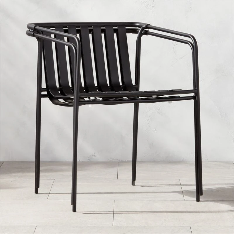 Navene Black Outdoor Dining Armchair 5 Navene Black Outdoor Dining Armchair - Image 3