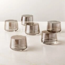 Neat Smoke Tasting Glass Set Of 6 -Home Furnishing Store NeatSmokeTastingGlassesS6ROF22