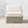 Nino Ivory Rattan Outdoor Lounge Chair With Ivory Boucle Sunbrella® Cushions