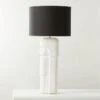 Octavio White Ceramic Table Lamp With Black Shade -Home Furnishing Store OctavioModCrmcTableLampSHS23