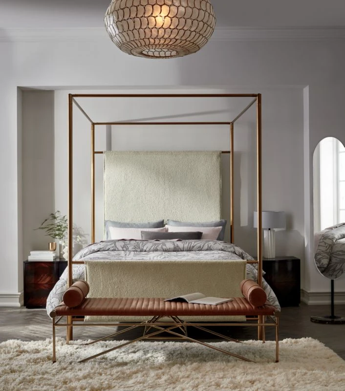 La Strizza 61" Saddle Leather Bench With Bolster Pillows 5 La Strizza 61" Saddle Leather Bench With Bolster Pillows - Image 3