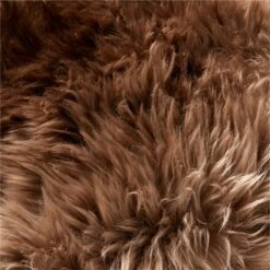 Brown Ombre Sheepskin Fur Throw Pillow With Down-Alternative Insert 20" -Home Furnishing Store OmbreBnShpsknPllw20X20inAVSSF22