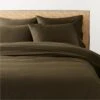 Organic Cotton Sateen 520 Thread Count Dark Green Duvet Cover And Pillow Shams -Home Furnishing Store OrgCtnSt520TCDkGnFQDvtCvSHF23