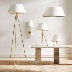 Ornado Polished Brass Floor Lamp -Home Furnishing Store OrnadoBrsLightingCollectionPCF21 1x1